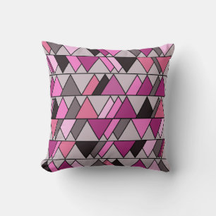 Pink Camo Triangles  Cushion