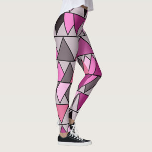Pink Camo Triangles  Leggings