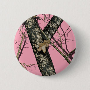 Pink Camouflage 6 Cm Round Badge