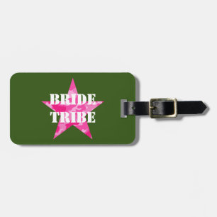 Pink Camouflage Bride Tribe Luggage Tags