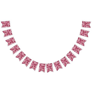 Pink camouflage bunting