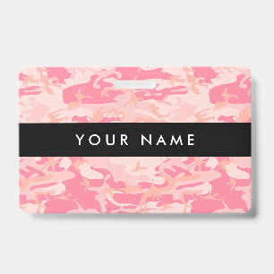 Pink Camouflage, Camouflage, Military, Army ID Badge