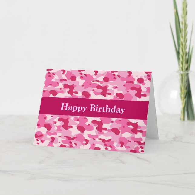 Pink Camouflage Card (Front)