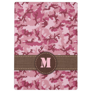 Pink camouflage clipboard