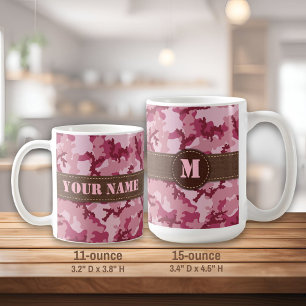 Pink camouflage coffee mug
