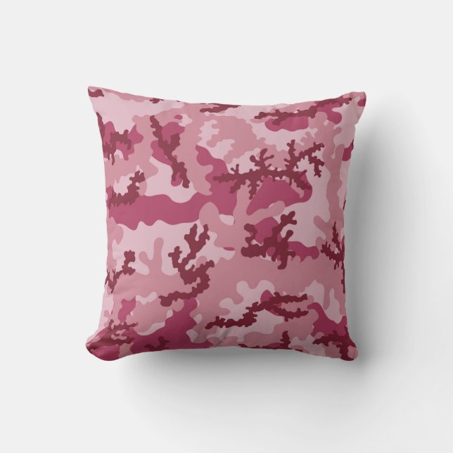 Pink camouflage cushion (Front)