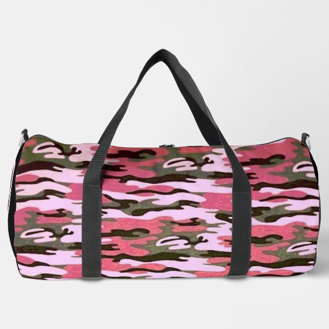 Pink Camouflage Duffel Bag (Front)