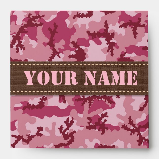 Pink camouflage envelope (Front)