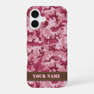 Pink Camouflage iPhone 16 Case