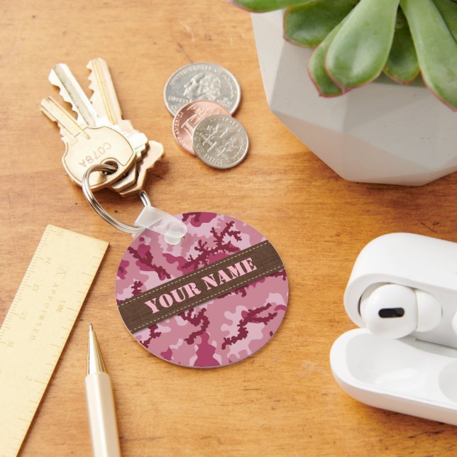 Pink camouflage key ring (Desk)