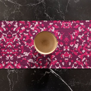 Pink Camouflage Long Table Runner