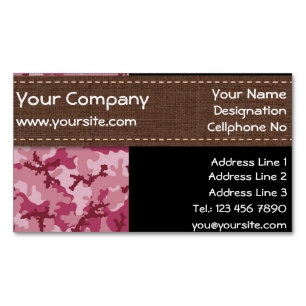 Pink camouflage 	Magnetic business card