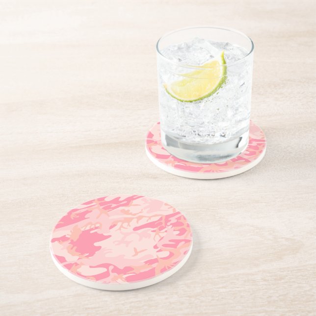 Pink Camouflage, Military, Army Coaster (Side)