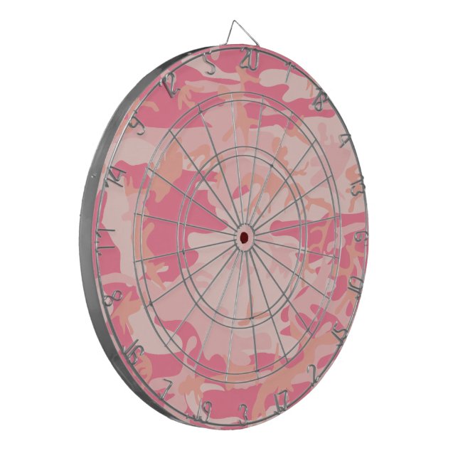 Pink Camouflage, Military, Army Dartboard (Front Left)