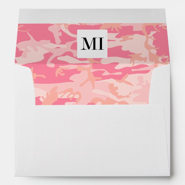 Pink Camouflage, Military, Army Envelope (Back (Bottom))