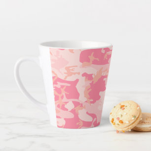 Pink Camouflage, Military, Army Latte Mug