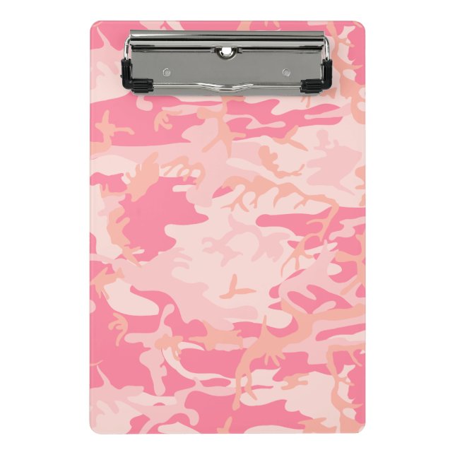 Pink Camouflage, Military, Army Mini Clipboard (Front)