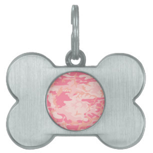 Pink Camouflage, Military, Army Pet ID Tag
