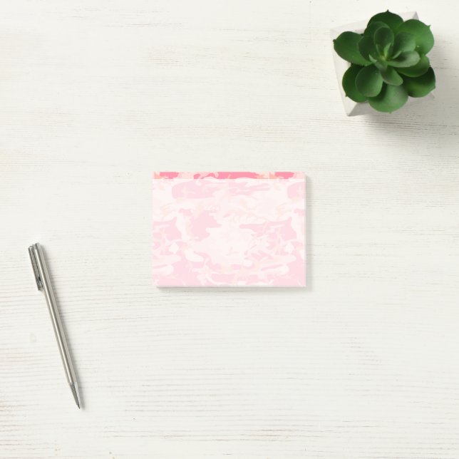 Pink Camouflage, Military, Army Post-it Notes (Office)