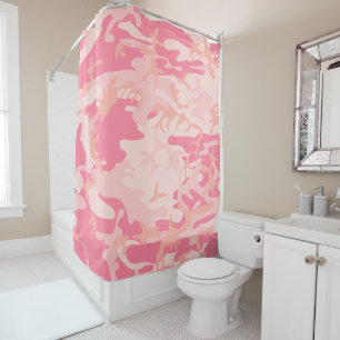 Pink Camouflage, Military, Army Shower Curtain