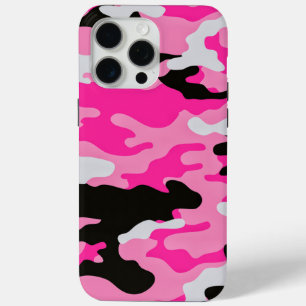 Pink Camouflage Pattern iPhone 15 Pro Max Case