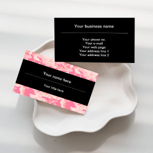 Pink Camouflage Pattern, Military Pattern, Army Business Card