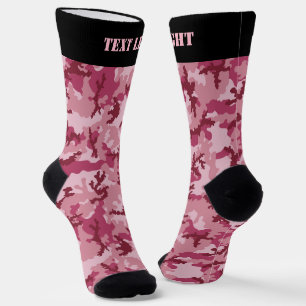 Pink Camouflage Pattern Socks