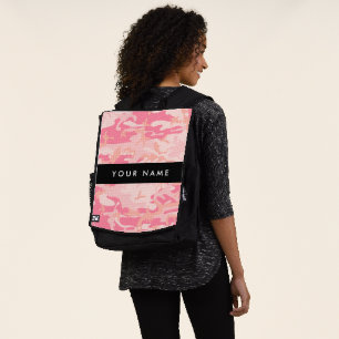 Pink Camouflage Pattern, Your name, Personalise Backpack
