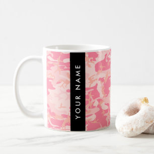 Pink Camouflage Pattern, Your name, Personalise Coffee Mug