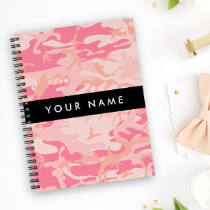 Pink Camouflage Pattern, Your name, Personalise Planner