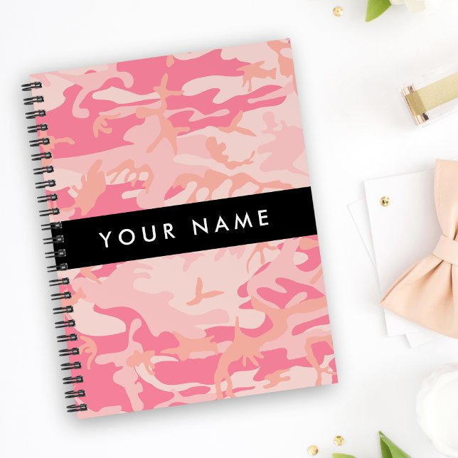 Pink Camouflage Pattern, Your name, Personalise Planner (Creator Uploaded)
