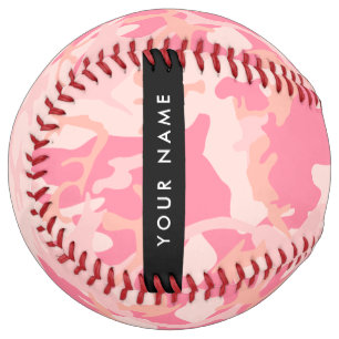Pink Camouflage Pattern, Your name, Personalise Softball
