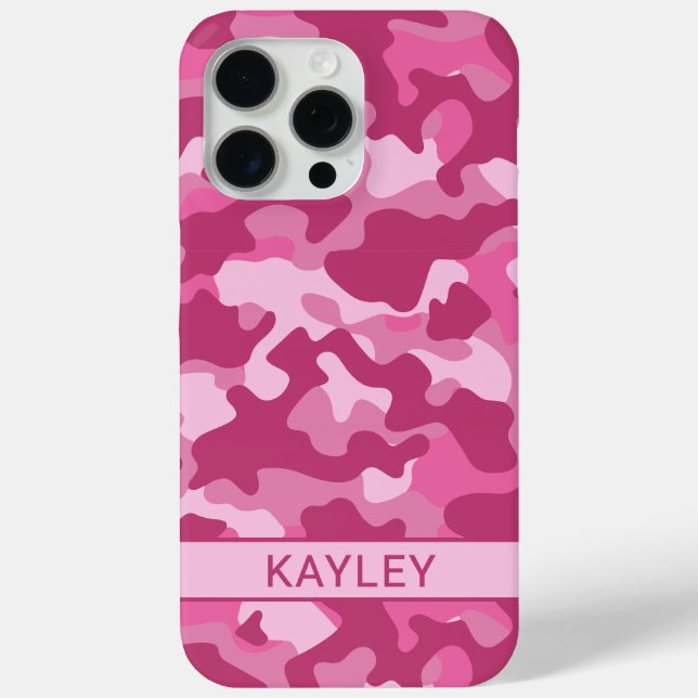 Pink Camouflage Personalised Case-Mate iPhone Case (Back)