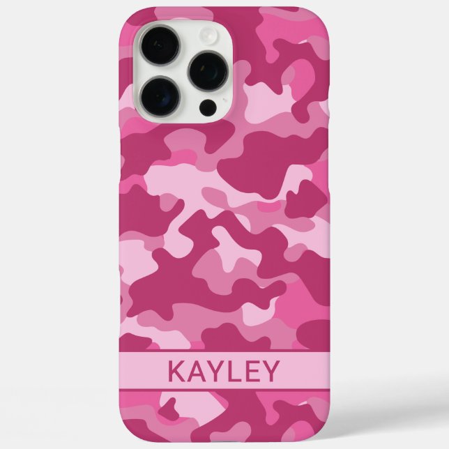 Pink Camouflage Personalized Case-Mate iPhone Case (Back)