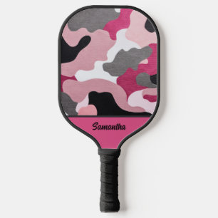 Pink Camouflage Pickleball Paddles