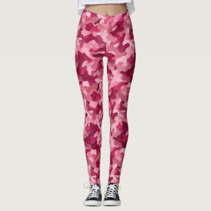 Pink Camouflage Print Leggings