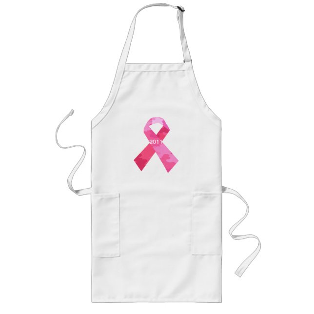 Pink Camouflage Ribbon Date Ribbon Apron (Front)