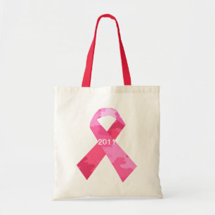 Pink Camouflage Ribbon Date Ribbon Tote Bag