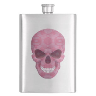 Pink Camouflage Skull Flask