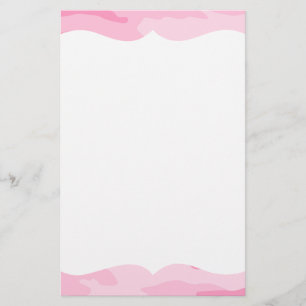 Pink Camouflage Stationery