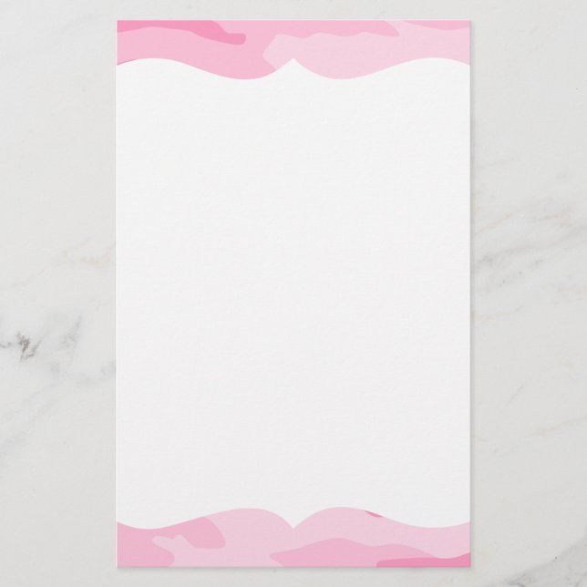 Pink Camouflage Stationery (Front)