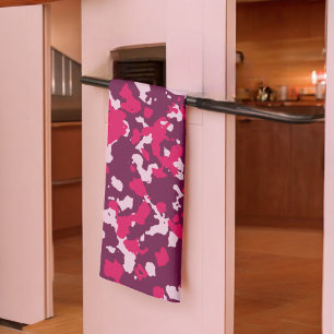 Pink Camouflage Tea Towel