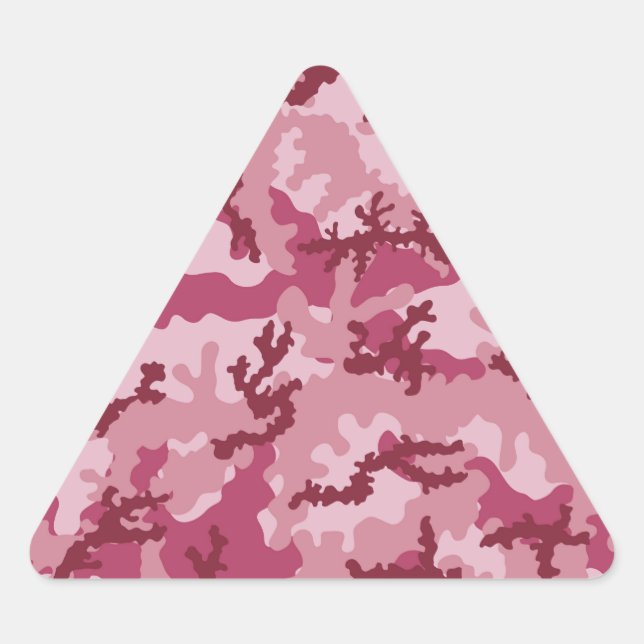 Pink camouflage triangle sticker (Front)