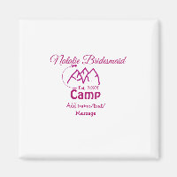 Pink camp bridesmaid add name date year bacheloret