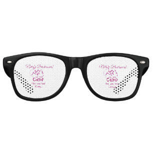 Pink camp bridesmaid add name date year bacheloret retro sunglasses