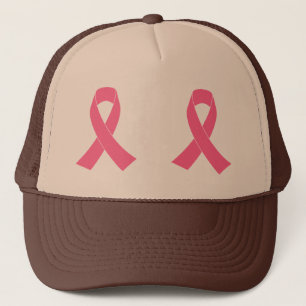 Pink Cancer Awareness Ribbon Trucker Hat
