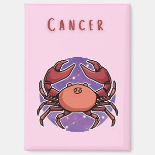 Pink Cancer, zodiac, star sign print Magnet