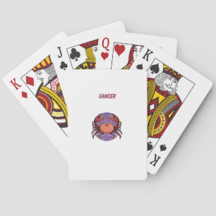 Pink Cancer, zodiac, star sign print Playing Cards