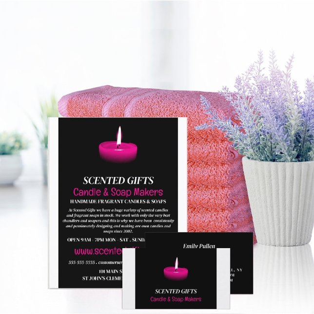 Pink Candle, Candle & Soap Maker Advertising Flyer (Creator Uploaded)