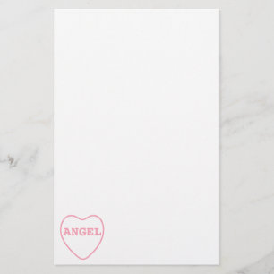 Pink Candy Angel Heart Valentine Design